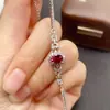 Pulsera Transfronteriza de Turmalina Natural para Mujer, Accesorio de Nicho de Alta Gama, Joyería de Plata 925, Joyería de Lujo 5*7, Venta Directa de Fábrica