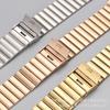 Adecuado para Apple iwatch Banda de Hoja Metálica de Hilo Grueso de una Sola Cuenta Samsung Huawei GT Banda de Acero Inoxidable Banda de Reloj Inteligente