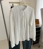 Camisa de Manga Larga con Volantes Estilo Francés para Mujer, Nuevo Modelo 2025, Diseño Blanco con Suave Empalme, Top de Otoño