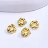 Guirlanda Espaçadora de Ouro 18K Preenchido com Preservação de Cor Espaçador Torcido Espaçador de Guirlanda Espaçador Torcido com Zircônia Micro-Pavimentada Acessórios de Contas para Colar Artesanal DIY Atacado