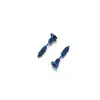 Aretes de Acero Inoxidable que Conservan el Color 24mm Rosca Dorados Negros Perforados Moda Europea y Americana Venta al por Mayor Transfronterizo