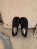 Sapatilhas Femininas com Dedos Separados 2024 Outono e Inverno Novos Mocassins Retro Slip-On de Salto Baixo, um Item Essencial para Outono e Inverno