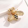 Broche Novo da Moda e Fofo com Diamantes e Pérolas, Broche de Abelha, Alfinete de Inseto Pérola Diamante Completo, Broche Acessório de Casaco