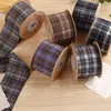 Cinta de Punto a Cuadros Bicolor Estilo Coreano DIY Lazo Hecho a Mano Accesorio para el Cabello Pinza para el Cabello Ropa de Muñeca Accesorios Materiales para Ropa Cinta