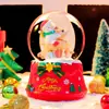 Bola de cristal de Natal produto novo transfronteiriço caixa de música, caixa de música criativa com neve brilhante Papai Noel, presente de feriado