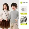 Dududu Home Camiseta Antiestática para Niños Otoño/Invierno Ropa Interior Térmica de Polar para Bebé Ropa de Otoño para Niños Ropa Auto-calentable para Niñas