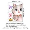 Nuevas pegatinas estáticas para ventanas de gato lindo de dibujos animados y mariposa, pegatinas de vidrio para sala de estar, dormitorio, decoración del hogar