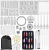 Cristal epóxi molde pulseira pingente joias silicone molde terno DIY colar pingente joias molde epóxi