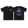 Marca de Nicho de Moda Rhude Verano Nueva Bandera de Corona Streetwear Retro Holgada Camiseta de Cuello Redondo de Manga Corta para Hombres y Mujeres