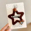 Pinza de Pelo de Lana con Forma de Corazón y Flor Estilo Coreano para Mujeres Adultas Flequillos Pinzas Laterales Accesorios para el Cabello Otoño Invierno Sensación de Alta Gama Pinzas para Cabello Rebelde