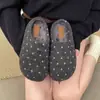 Zapatos Birkenstock Peludos de Suela Gruesa Estilo Retro para Mujer 2026 Nuevo Estilo Coreano Personalidad Lunares Punta Redonda sin Cierre Punta Cerrada Medias Zapatillas