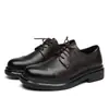 Zapatos de cuero de gran tamaño transfronterizos primavera y otoño 2025 nuevo estilo británico formal de negocios negro casual traje zapatos de novio