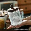 American Acacia Wood Carved Mason Storage Jar Cozinha Selada Coarsegment Garrafa Selada Transparente Mason Garrafa De Vidro Selada
