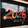 2027 Feliz Ano Novo Festival da Primavera Loja de Shopping Empresa Ano do Bode Adesivos Eletrostáticos Coloridos para Vidro Decalques Decorativos de Janela para o Dia de Ano Novo