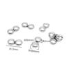 Acero Inoxidable Doble Agujero Forma de 8 Círculo Posicionamiento Círculo de Perlas Círculo Curvo Cuerda de Cuero Posicionamiento Cuentas DIY Accesorios para Joyería