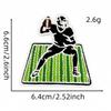 Calcomanías de Tela Creativas Rugby Lindo Insignia Deportiva Accesorios Verde Dibujos Animados Computadora Bordado Personalizado Calcomanías Decorativas para Hombres y Mujeres