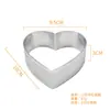 Amazon Anillo de acero inoxidable 430 con forma de corazón para torre de punzonado Anillo para tarta de frutas francesa Molde para hornear bizcochos de anillo de mousse