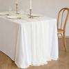 Hermoso Caminero de Mesa Transparente, Cortina Transparente, Cortina de Voile, Transparente Bali para Boda, Fiesta de Cumpleaños, Decoración de Eventos, Mantel de Mesa de Gasa Crepé