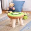 Banco Bajo de Madera Maciza Taburete para Cambiarse los Zapatos Mesa de Centro para Sala de Estar Taburete para Sofá Taburete de Regalo de Elogio Taburete Redondo que Genera Cabello Taburete Pequeño para el Hogar