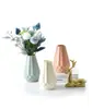 Jarrón de Plástico Estilo Nórdico para Decoración del Hogar, Jarrón de Flores Minimalista Duradero y Creativo para Sala de Estar