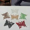 Pegatinas Transfronterizas de Nuevo Dibujo Animado con Patrón de Pedrería, Accesorios para Ropa, Pegatinas Decorativas de Mariposa con Pedrería para Manualidades DIY