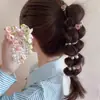 Elástico de Cabelo Fio de Telefone Pérola Rosa Grampo de Cabelo Flor Corda de Cabelo Acessório de Penteado Feminino Novo Modelo 2025 em Estoque