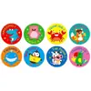 Rollo Autoadhesivo Transfronterizo de 500 Hojas de Lindas Pegatinas de Animales de Dibujos Animados 2.5cm Pegatinas Pequeñas de Tigre y Panda para Estudiantes