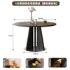 2026 Nuevo Estilo Vintage Sala de Estar Mesa de Comedor de Pizarra Mesa de Comedor Redonda de Diseño para el Hogar con Sillas