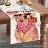 Temu Lo Más Vendido Nueva Bandera de Mesa para el Día de San Valentín Flores de Rosa Estampado de Perro Material de Lino Mantel Decorativo para el Día de San Valentín
