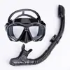 Óculos de Mergulho para Adultos Transfronteiriços, Máscara de Mergulho de Alta Definição para Europa, América e Sudeste Asiático, Conjunto de Máscara de Snorkel com Armação Grande e Vidro Temperado
