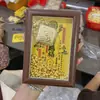 Adorno de Marco de Tesoro de Oro Puro 999, Decoración Atractora de Riqueza para Sala de Estar, Exhibición de Posición de Riqueza, Atracción de Clientes, Regalo