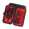 Conjunto de cortadores de unha pretos personalizados, terno transfronteiriço de cortadores de unha de aço inoxidável, conjunto de 18 peças, prático para manicure e nail art, conjunto completo de ferramentas