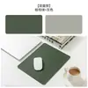 Mouse Pad a Pronta Entrega, Tamanho Pequeno, Couro, Cor Sólida, Pad Fofo para Laptop, Couro à Prova d'Água, Resistente a Manchas, Pad para Mesa de Escritório