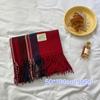 Bufanda de Navidad Ankora Roja/Roja de Año Nuevo Bufanda a Cuadros Invierno para Mujer Sentido de Alta Gama Cálido Chal Coreano de Año Nuevo
