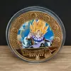 Moneda Conmemorativa de Dragon Ball Rey Mono Anime Alrededores Moneda de Mano Personajes de Dibujos Animados Regalo de Cumpleaños Coleccionables de Metal