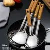 Espátula de acero inoxidable, cucharón para sopa, espumadera, espátula para freír, cuchara para arroz, utensilios de cocina para el hogar, suministros de cocina, juego completo de utensilios de cocina