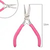 Alicate de bico fino rosa AliExpress alicate de joias alicate de bico redondo multifuncional ferramenta de enrolamento de contas alicate de mão faça você mesmo
