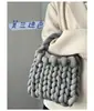 Bolsa Tejida a Mano con Hilo Islandés Extra Grueso, Bolso de Mano Estilo Coreano DIY, Bolsa Cruzada, Regalo Hecho a Mano para Novia