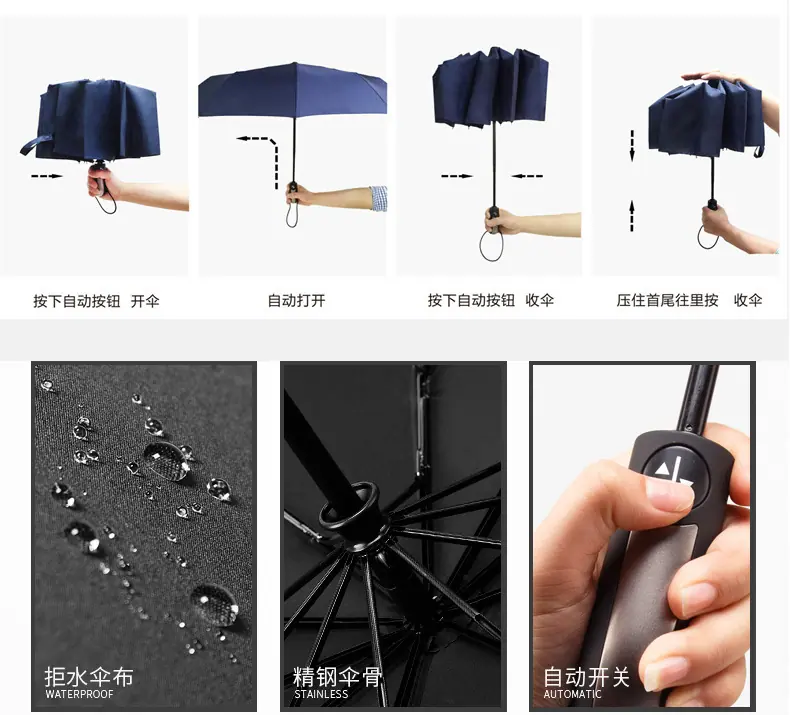 全自动折叠雨伞