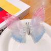 Agita Tono Mismo Estilo ~ Mariposa en Movimiento Súper Hada Doble Capa Pinza para el Cabello de Perlas de Mariposa Accesorios para el Cabello de Niños Pinza para el Cabello de Niñas Tocado