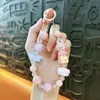 Cadena de teléfono de conejo con cuentas transfronteriza llavero colgante de bolso accesorio para funda de teléfono regalo para pareja comercio exterior al por mayor