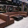 Sofá Personalizado para Bar KTV, Boate, Sala de Festa em Villa, Sofá para Sala de Karaokê, Cabine em Forma de U para Lounge Bar, Mesa de Centro