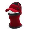 Gorro de Lana Cálido a Prueba de Frío de Invierno con Forro Polar para Ciclismo al Aire Libre, Gorro de Algodón para Hombres de Mediana Edad y Ancianos, Gorro de Punto, Gorro Pulóver