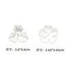 Material ABS Concha de Imitación Pétalos de Magnolia Blancos 4 Pétalos Ramo Pasador Accesorios para Joyería DIY Material ABS Perla