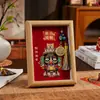 Thangka Zakhilaam Deus Amarelo da Riqueza Deus Preto da Riqueza Ornamento Thangka para Reunir Tesouros e Atrair Riqueza, Mascote de Adoração para Escritório Loja