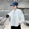 Ropa infantil sudadera de manga larga para niños 2026 nuevo modelo para niños mayores, jersey estilo coreano, top de manga larga de otoño para niños, elegante
