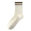 Calcetines Rayados para Mujer, Calcetines de Algodón hasta la Mitad de la Pantorrilla, Nuevo Modelo Primavera y Otoño 2026, Deportes Ligeros, Resistentes al Olor, Sin Costuras, Venta al por Mayor Personalizada, Absorbentes del Sudor