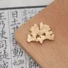 Acessórios para Joias DIY de Liga Metálica Vazada Folha de Ginkgo, Grampo de Cabelo Estilo Antigo Hanfu, Pingente com Franja, Ornamento de Cabelo