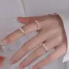 Anillo de Dedo Índice de Perla para Mujer de Xiaohongshu Dropshipping, Diseño de Nicho, Anillo Abierto de Moda de Gama Alta, Anillo Elegante y Gracioso