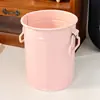 Lindo portalápices de dibujos animados, cubo organizador de metal para brochas de maquillaje de escritorio de arte en hierro, para niñas, estudiantes, dormitorio, portalápices de papelería para oficina